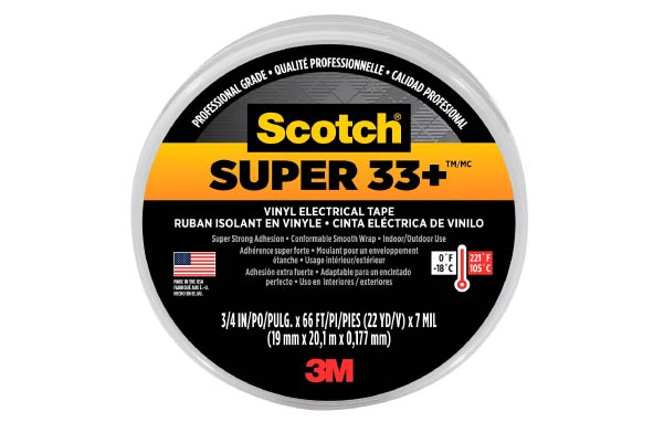  3M-SUPER33 / 3M Scotch Super 33+ Electrical Tape - 3/4 in x 66 ft - 1 Roll