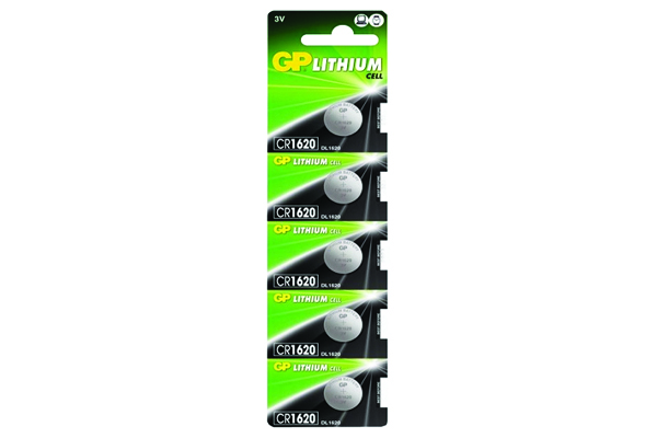  CR1620-C5 / CR1620 - 3V Lithium Coin Batteries - 5/Card