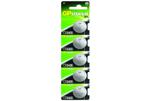  CR2450C5 / CR2450 - 3V Lithium Coin Batteries - 5/Card