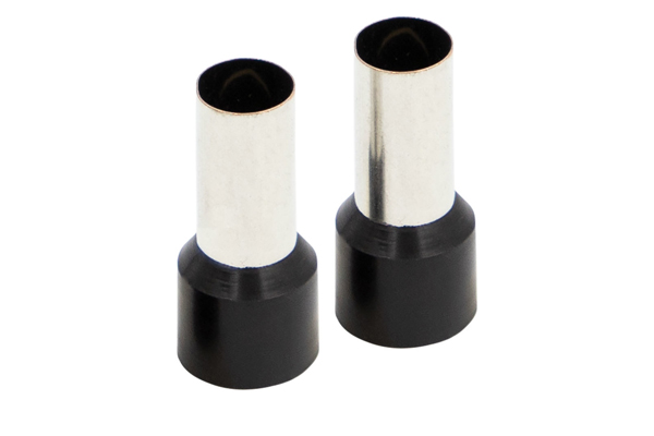  FRL10BK / Black 1/0GA  Ferrules 50/Bag
