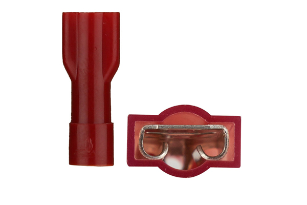  RNFD187F / Red Nylon Female Disconnect 22-18 Gauge .187 - 100/BAG