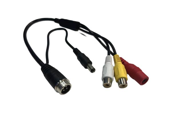  RVCC-4PMDC-RCA / 4 PIN FEMALE TO RCA WITH 12V DC HARNESS