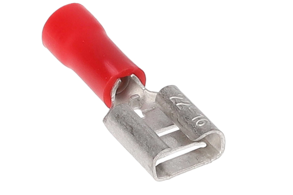  RVFD187 / Red Vinyl Female  Disconnect 22-18 Gauge .187 - 100/BAG
