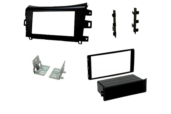  NDK790B / NISSAN NAVARA / NP300 / BLACK / SINGLE ISO w/POCKET or DOUBLE DIN