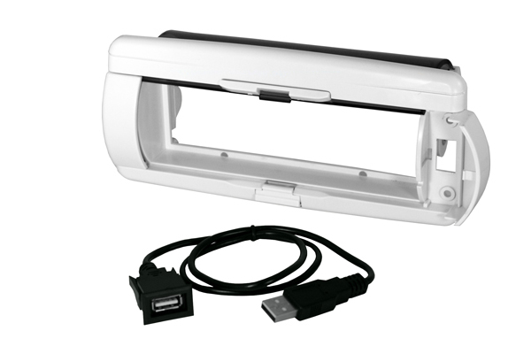  BKMCK2000W / Marine Cover w/ Retractable Door and Includes USB and Clip, White