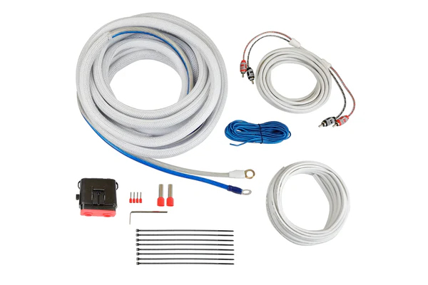  CAKM42 / 4GA COMPLETE WATERPROOF AMP KIT, 20 FT. W/ RCA, SPEAKER CABLE, GEN2