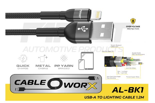  AL-BK1 / Premium USB-A to Lightning 1.2M Cable