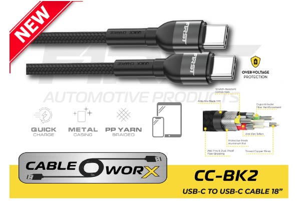  CC-BK2 / Premium USB-C to USB-C 18 inch Cable