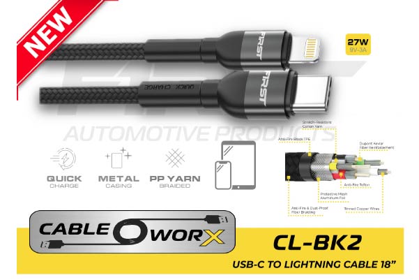  CL-BK2 / Premium USB-C to Lightning 18 inch Cable