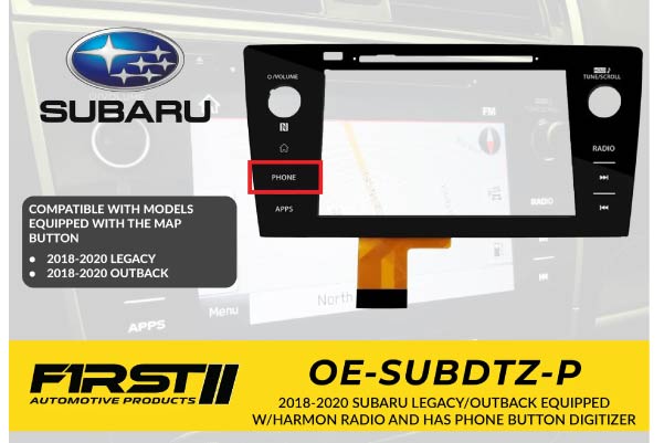  OE-SUBDTZ-P / 2018-2020 Subaru Otback and Legacy with Harmon Radio With Phone Button