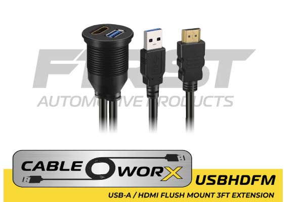  USBHDFM / USB-A 3.0 & HDMI to USB-A & HDMI flush mount 3ft extension