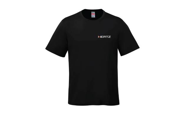  POP25-HERCANBLK-XL / Black T-Shirt w/ Hertz Corp. Print - XL