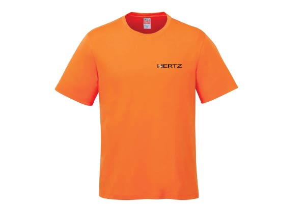  POP25-HERCANOR-XL / Orange T-Shirt w/ Hertz Corp. Print - XL