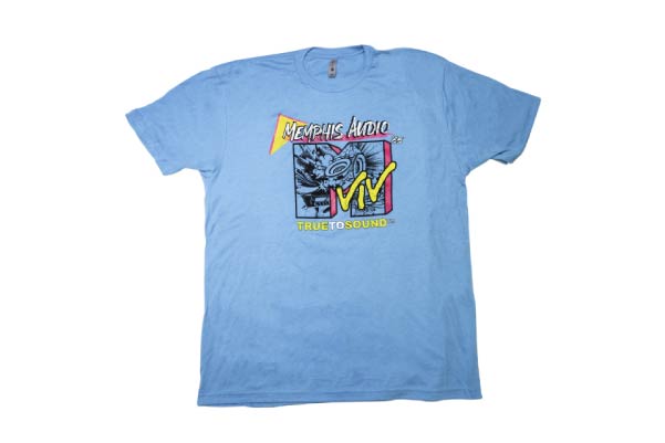  MASHIRT-L / MEMPHIS BLUE RETRO SHIRT-L