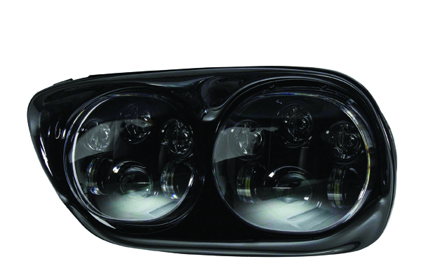  BC-RGHKB / Motorcycle Dual 5.6 Inch Round Black Front 9-Led Headlight