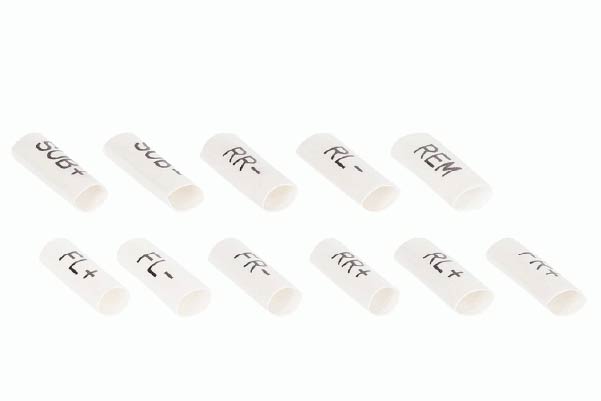  TSX-SPHS-PK / 120-PIECE SPEAKER WIRE HEAT SHRINK LABELS - REFILL