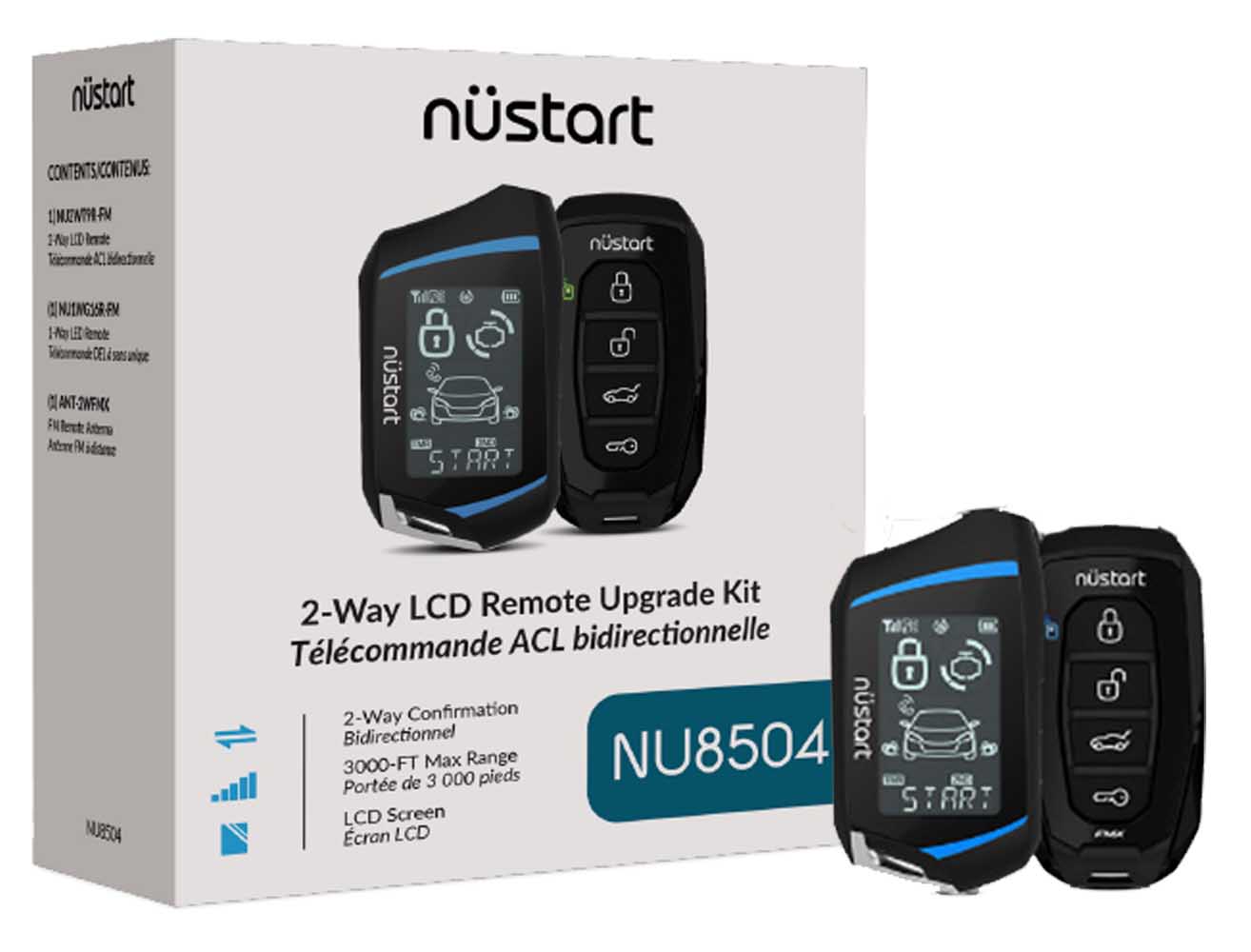  NU8504 / NuStart 2-Way LCD RF Kit FMX 4-Button 3000'