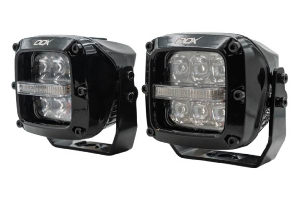  LEDHPW-60WFOG / 60 Watts compact fog lamp assembly with Amber DRL (Set of 2) (White lens)