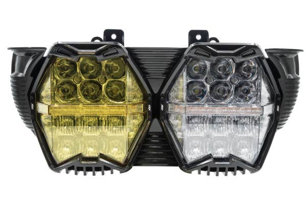  LEDHPWY-LY-HL-RG002 / 2015-2023 White/Yellow Harley Road Glide replacement LED headlight