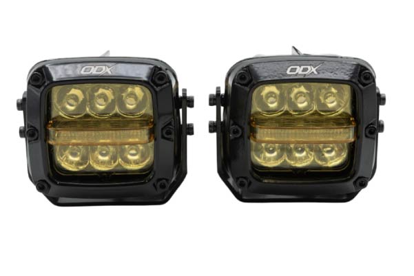  LEDHPY-60WFOG / 60 Watts compact fog lamp assembly with Amber DRL (Set of 2) (Yellow lens)