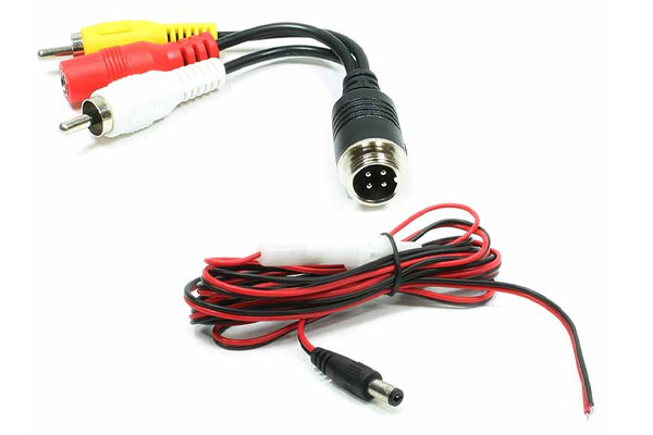  2508929 / 4PIN MALE TO RCA OUTPUT AND 12V DC FOR HD CAMERAS