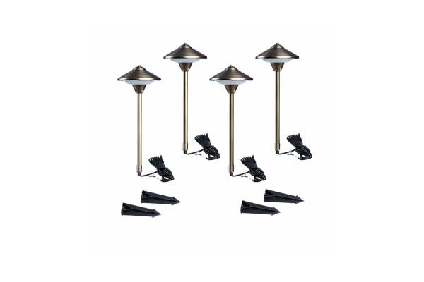  LSSPKR4 / 4 Pack of 50W Speaker Satellites with built in LED Bronze