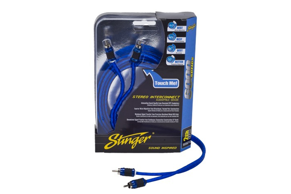 Stinger SI6212 12ft 3.7m 6000 Series 2 Channel Car RCA Amp Cable Lead 