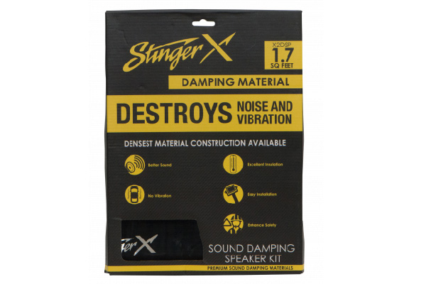  X2DSP / Stinger X Damping Mat Speaker Kit 1.7sq-ft (2/pack 10” x 12”)