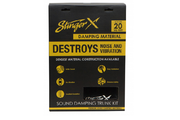  X2DTR / Stinger X Damping Mat Trunk Kit 20sq-ft (10/pack 12” x 24”)