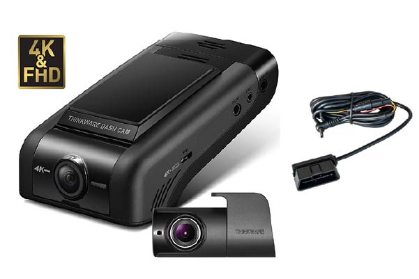  U1000PLDHF-OBD / U1000PLD DASHCAM 4K 8MP FRONt + 1080P REAR, CLA, HW CABLE + OBD-II POWER CORD