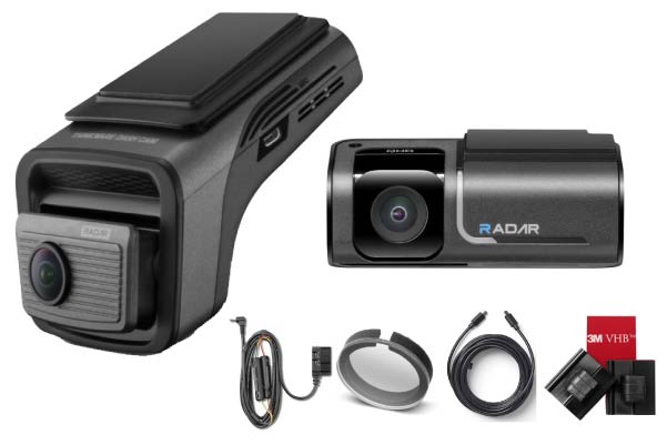  U3000PRODO / 2-CH 4K DASHCAM, w/ 2K REAR CAM, DUAL HDR, OBD2 CABLE, CPL FILTER, 64GB