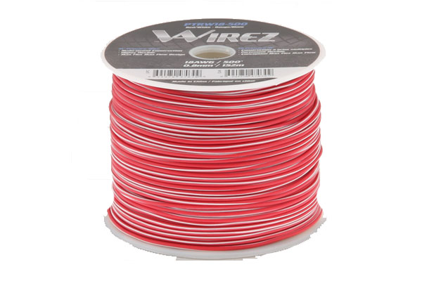  PTRW18-500 / 18 Gauge Primary Wire Red/White, 500 ft