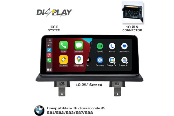  DZZ-CCC-1S-E8X-10-UHD / 10.25'' DIZZPLAY for BMW 1 series 2004-2008 with CCC system