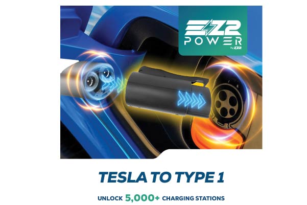  EZ-T2T1 / TESLA TO TYPE 1 (LEVEL 2) PLUG ADAPTER