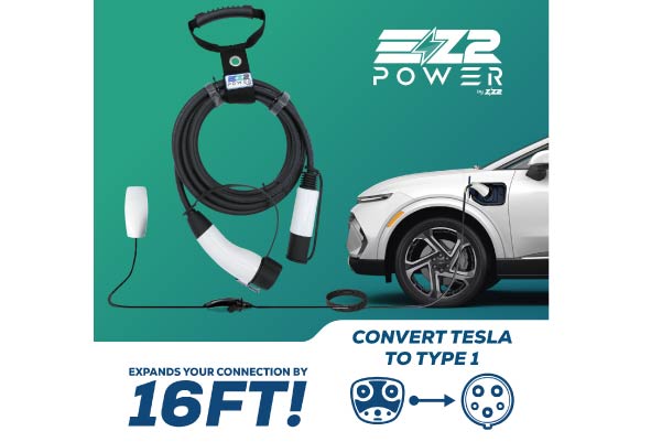  EZ-T2T1-EXT / 16FT TESLA TO TYPE 1 EXTENSION CORD