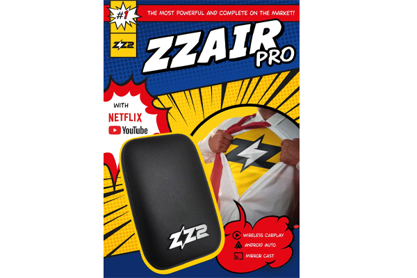  ZZAIR-PRO / Stream Netflix, Youtube and also convert your factory wired in to wireless CarPlay and Android Auto